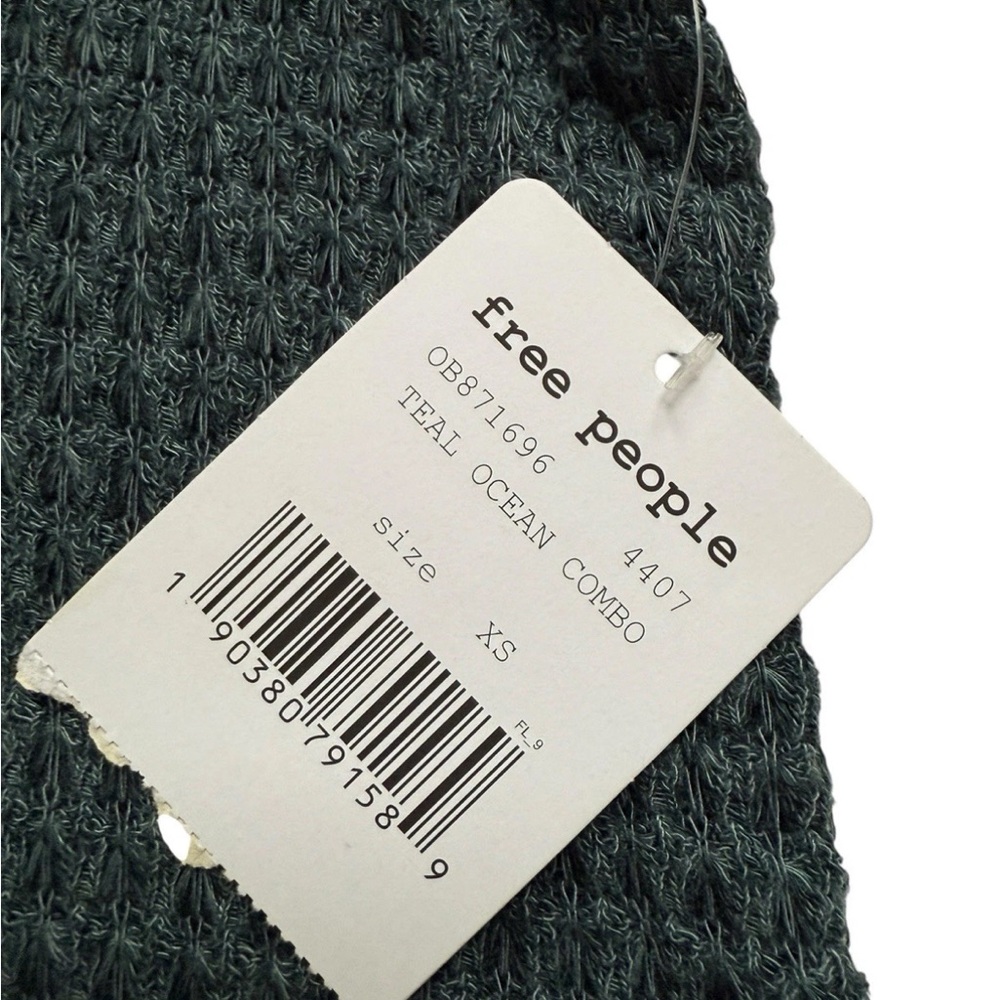 Free People Snowflake Colorblocked Pointelle Sweater Sz XS - Picture 7 of 7